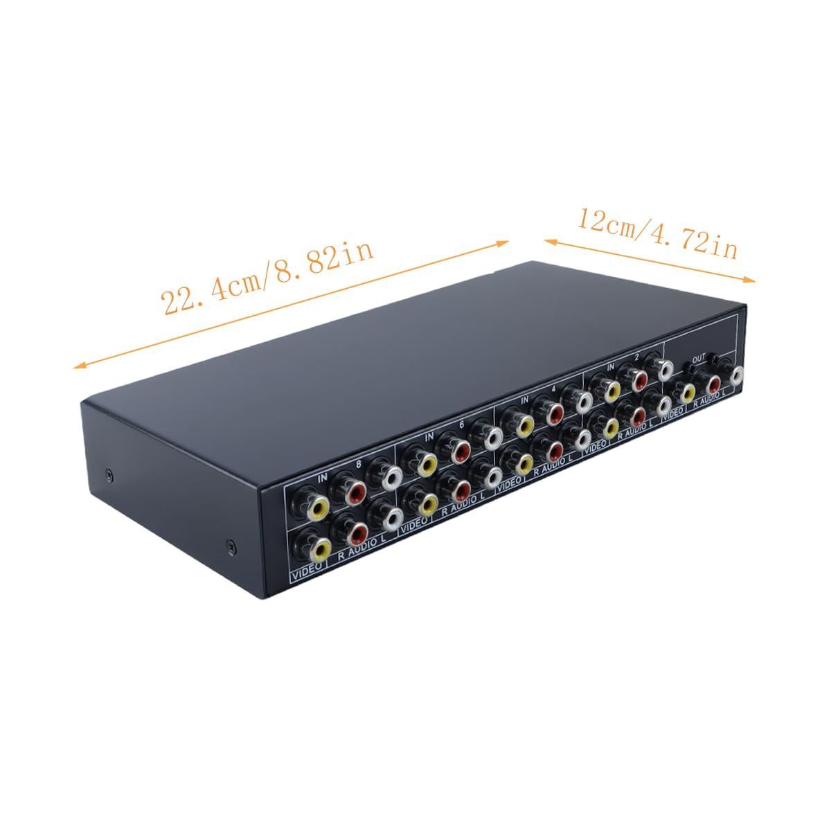 Boîtier De Commutation AV 8 Ports, 8 Entrées 1 Sortie, Répartiteur Composite AV Pour Consoles De Jeux HDTV, LCD, DVD