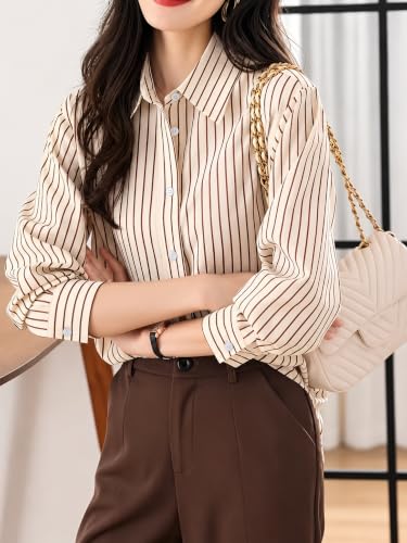 Image of URBAN OX Women's Casual & Corporate Wear Comfort Shirt - Stylish Korean Tops for Women, Formal Shirts for Women Office Wear, Oversized & Wrap Tops, Plus Size