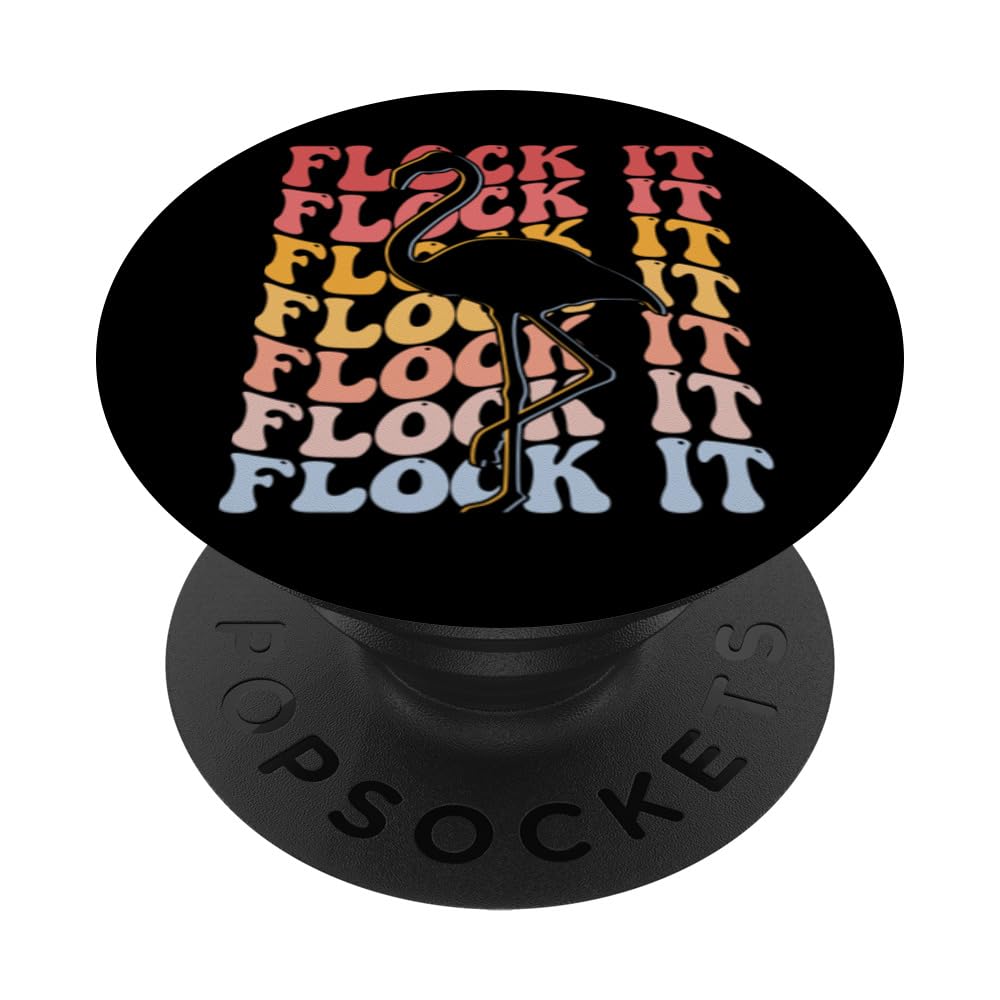 Flock It Groovy Flamingo Flock It PopSockets Swappable PopGrip