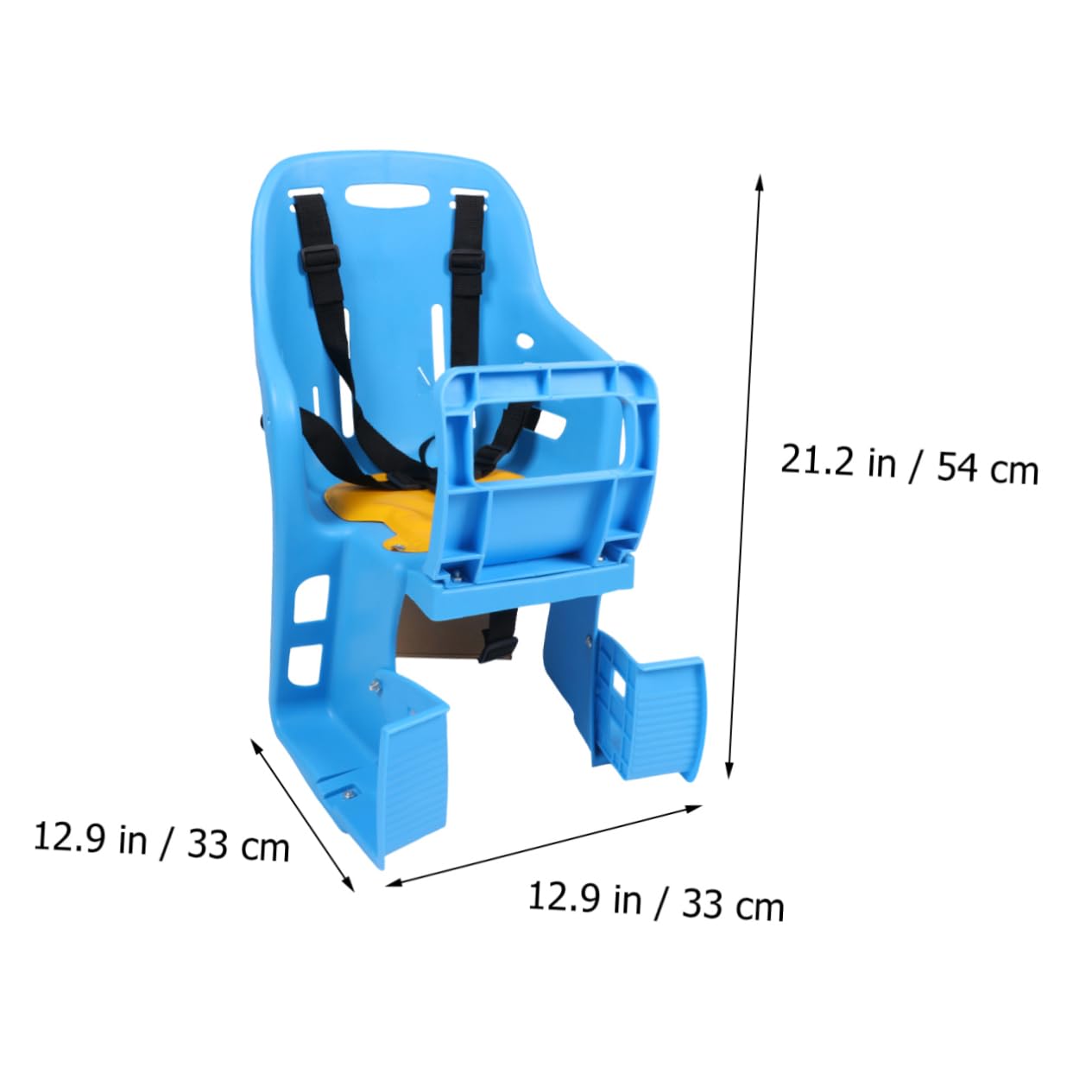 OSOLADY 1Pc Adjustable Safety Seat for Quick Release Rear Bike Seat with Handrail Ergonomic Design Rainproof Suitable for Months to Years Blue