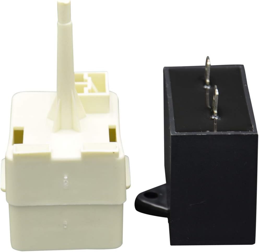 W10613606 Refrigerator Compressor Start Relay and Capacitor Compatible with Whirlpool KitchenAid Kenmore Fridges W10416065 PS8746522 67003186