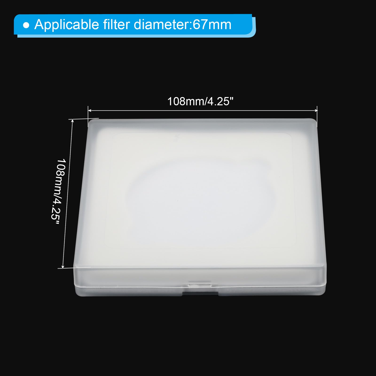PATIKIL 67mm Lens Filter Case, 3pcs Camera Filter Case Portable Lens Filter Box Water Resistant Dustproof Plastic for Photography Filter Storage