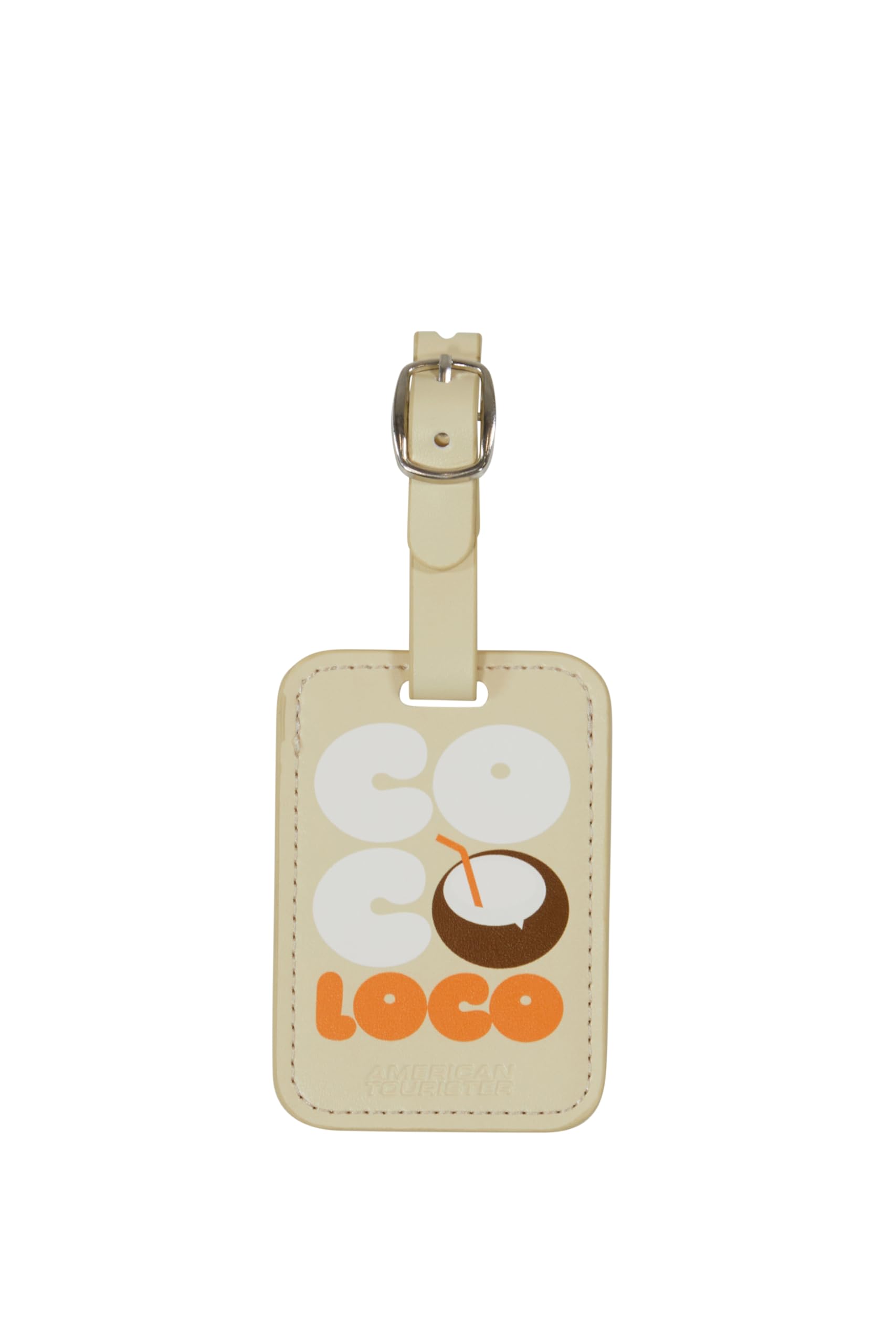 American Tourister Luggage Tags - for suitcases and Bags, with Adjustable Strap, Address Card Included, with Print, Set of 2 - Coco Loco