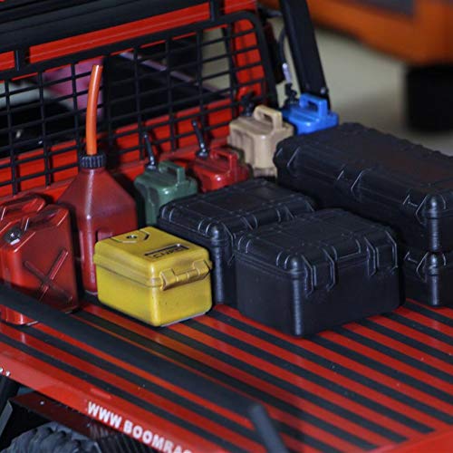 Lot de 3 boîtes de rangement en plastique RC pour voiture Trx4 Axial Scx10 90046 D90 1/10 RC Crawler Accessoires Rouge