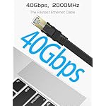 Senetem Cat 8 Ethernet Cable 100FT, High Speed 40Gbps 2000Mhz Flat Internet Network Patch Cord, RJ45 Shielded Outdoor&Indoor LAN Cable, Compatible for Gaming, PC, PS5/4/3, Xbox, Modem, Router - Image 2