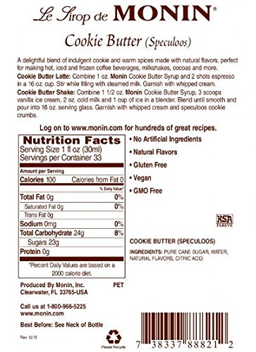 Miniatura 2 de Monin Jarabe de mantequilla de galletas para mascotas