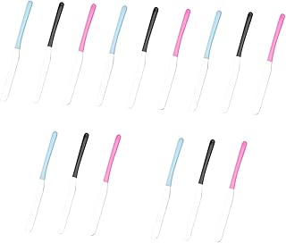 Beavorty Bastões Tonificantes De Aço Inoxidável De 15 Peças Espátula Facial Espátula De Creme Base Espátula De Creme De Aço Inoxidável Espátula De Maquiagem Espátula De Metal Para Rostos