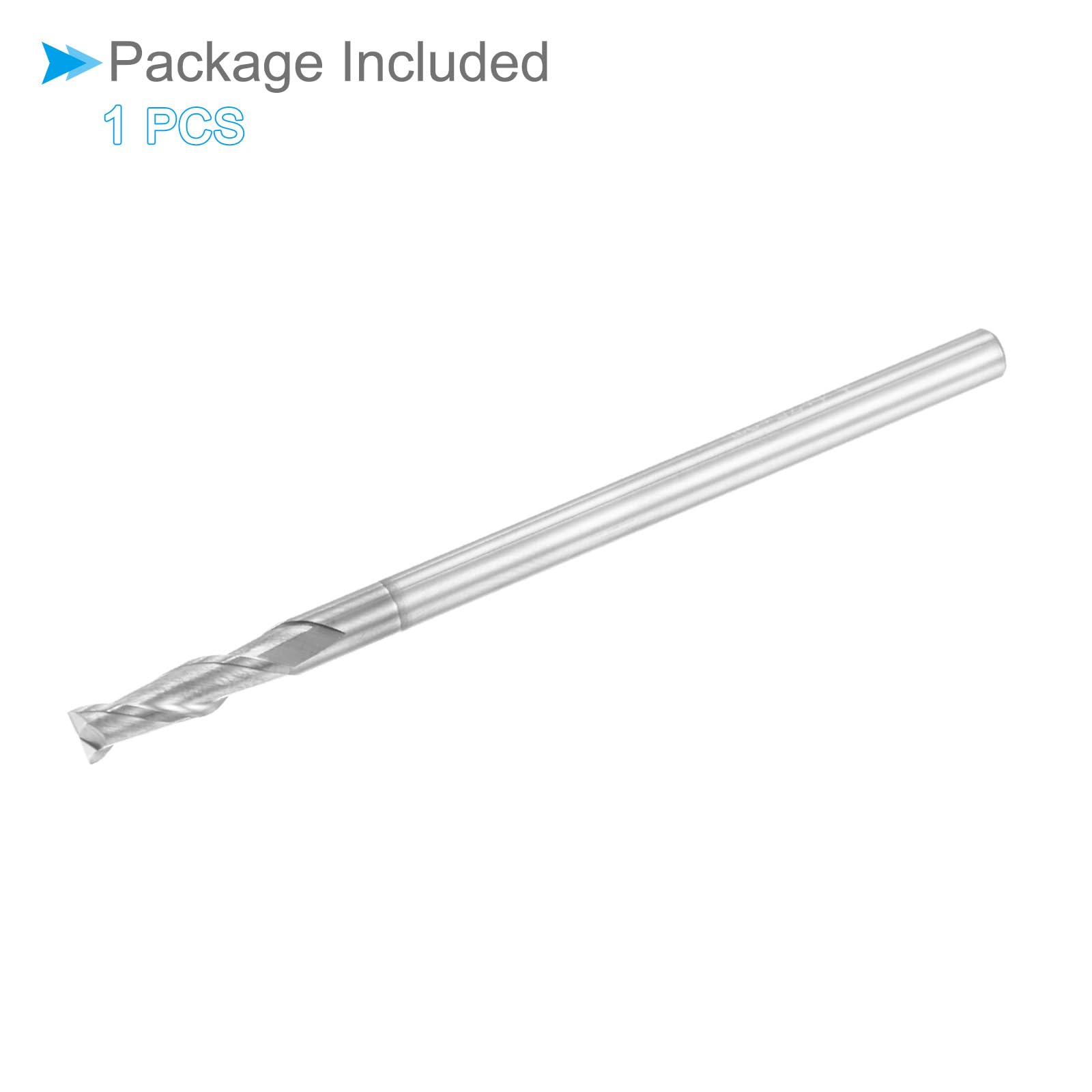 Fraise à Bout Carré, 4mm x 15mm de Coupe, Queue de 4mm, Carbure de Tungstène Micro-Grain M30, 2 Flûtes pour Fraiseuse CNC