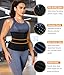 LEINIDINA Womens Waist Trainer Corset with Zipper Sweat Waist Trimmer for Women Workout Belt Corset Shapewear Black