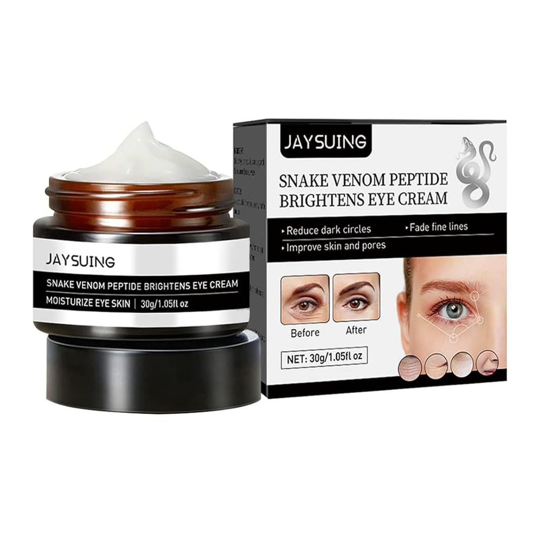 JAYSUING Snake Venom Peptide Brightening Eye Cream - Reduce Dark Circles, Fade Fine Lines - 30g