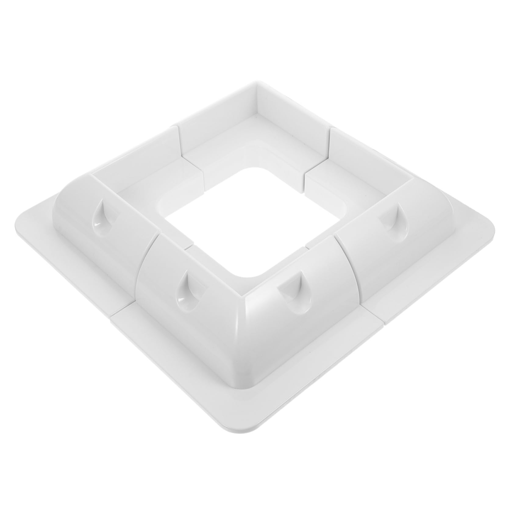 Supporto Necessità e Tetti Fotovoltaici per Camper Pannelli Forare Piani in Abs Bianco senza Protezione per Pannelli Solari, Kit 4 Pezzi per Outdoor