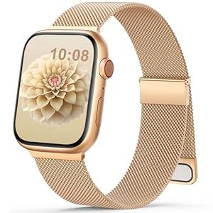Ersatzarmband Kompatibel mit Apple Watch Armband 40mm 41mm 42mm 44mm 38mm 45mm 46mm 49 Damen Herren Einstellbar Magnetisch Metall Edelstahl Armbänder für iWatch SE Ultra Series 11 10 9 8 7 6 5 4 3 2 1