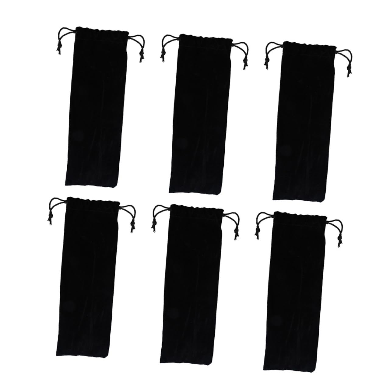 PRETYZOOM Lightweight Straw Storage Bag 6pcs Reusable Straws Case Pouch Easy to Carry Store for Daily Use Silverware Cutlery Holder