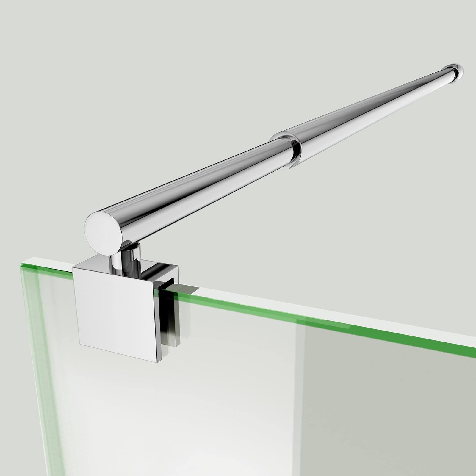 S'AFIELINA Shower Screen Support Bar, 700mm to 1200mm 304 Stainless Steel Adjustable Support Bar for Wet Room Shower Enclosures, Bath Panel, Fits 8-10mm Glass Frameless Shower Door (2 Pack)