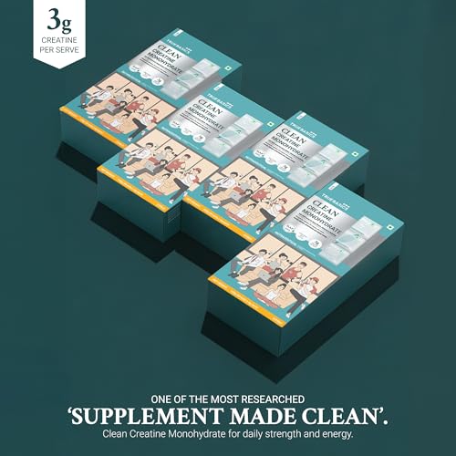 Image of TrueBasics Clean Creatine Monohydrate Powder, Citrus Flavor, 30 Sachets | 3g Creatine per Sachet