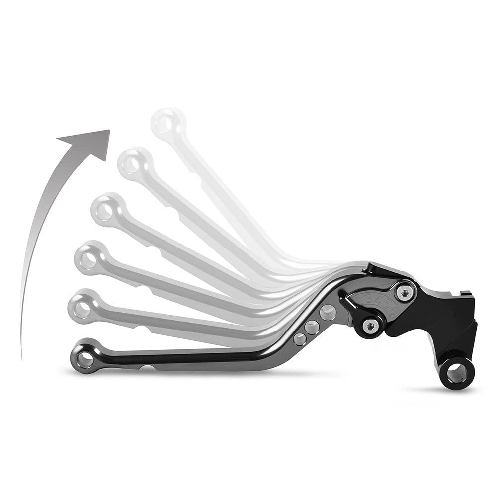 Moto Leviers d'embrayage De Frein pour Triumph pour Speed Triple 2008 2009 2010 pour Daytona 675 2006-2017 Levier d'embrayage De Frein Réglable De Moto (Couleur : Long Black)