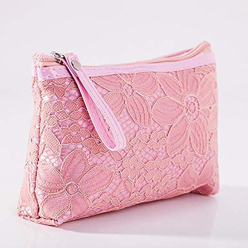 Outflower Lace Cosmetic Bag Wash Bag Travel Storage Bag Make Up Toiletry Bags Storage Organiser for Women, Ladies