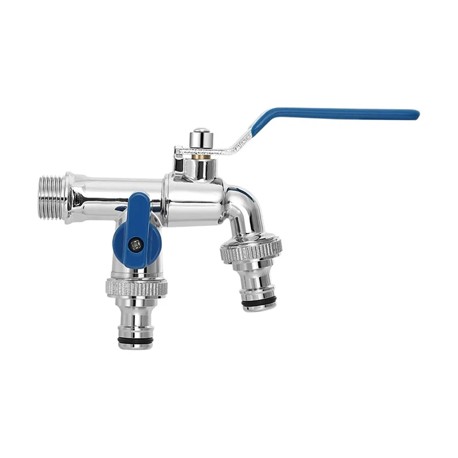1 Uds G1/2 Lavadora de latón de Doble Uso de Alto Flujo uno en Dos Grifo de Salida jardín Patio al Aire Libre heladas y Bebedero de riego Solar (Color : DN15 Black Handle)
