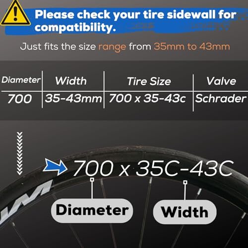 Image of 4-Pack Road Bike Tubes 700 x 23c /25c 28c /32c 35c /43c - Butyl Rubber 700c Bike Tube Replacement - Presta /Schrader - 48mm / 60mm