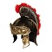 Toy Cubby Realistic Roman Soldier Helmet - Gladiator Legion Gold Royal Hat Knight Costume.