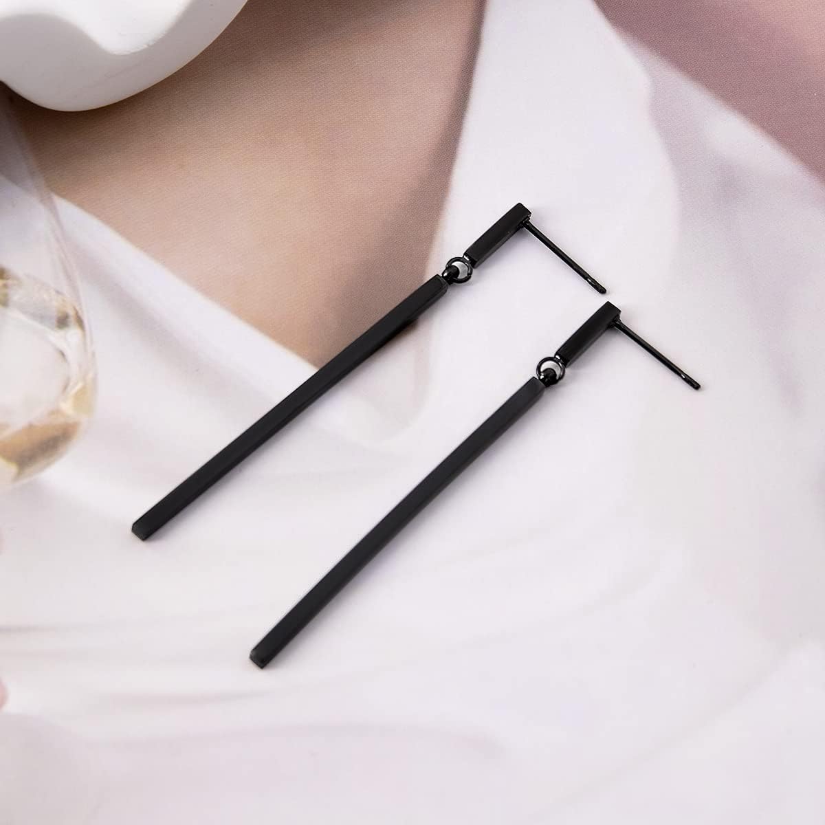 MUYAN Long Metal Bar Dangle Drop Earrings for Women Minimalist Vertical Bar Earrings - Image 5