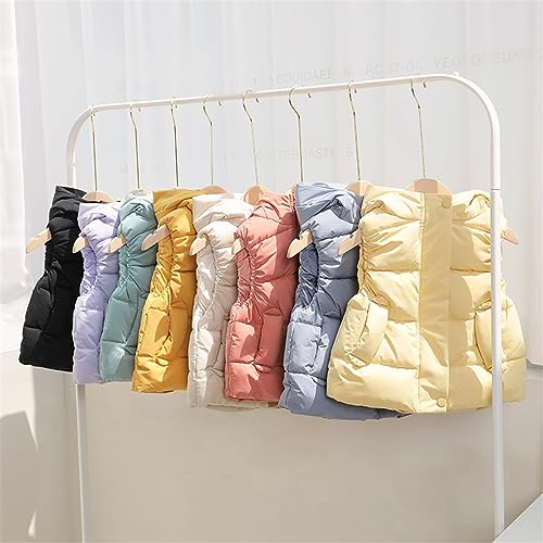 Little Girls Winter Warm Sleeveless Puffer Vest Jacket Padded Ear Hoods Coat Down Full Zip Waistcoat Gilet3