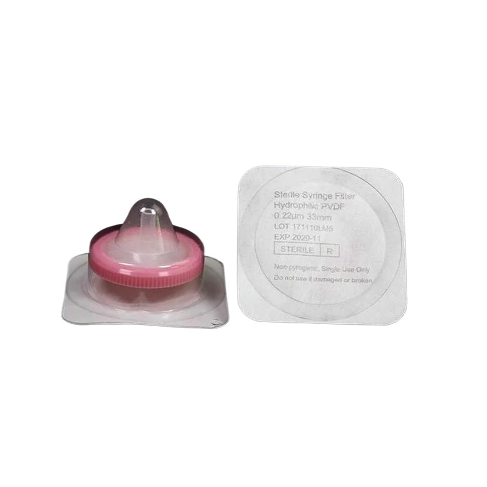 Filtro a siringa 12 pezzi/lotto filtro for siringa sterile monouso con membrana in PVDF, diametro 33 mm, dimensione dei pori 0,22 um
