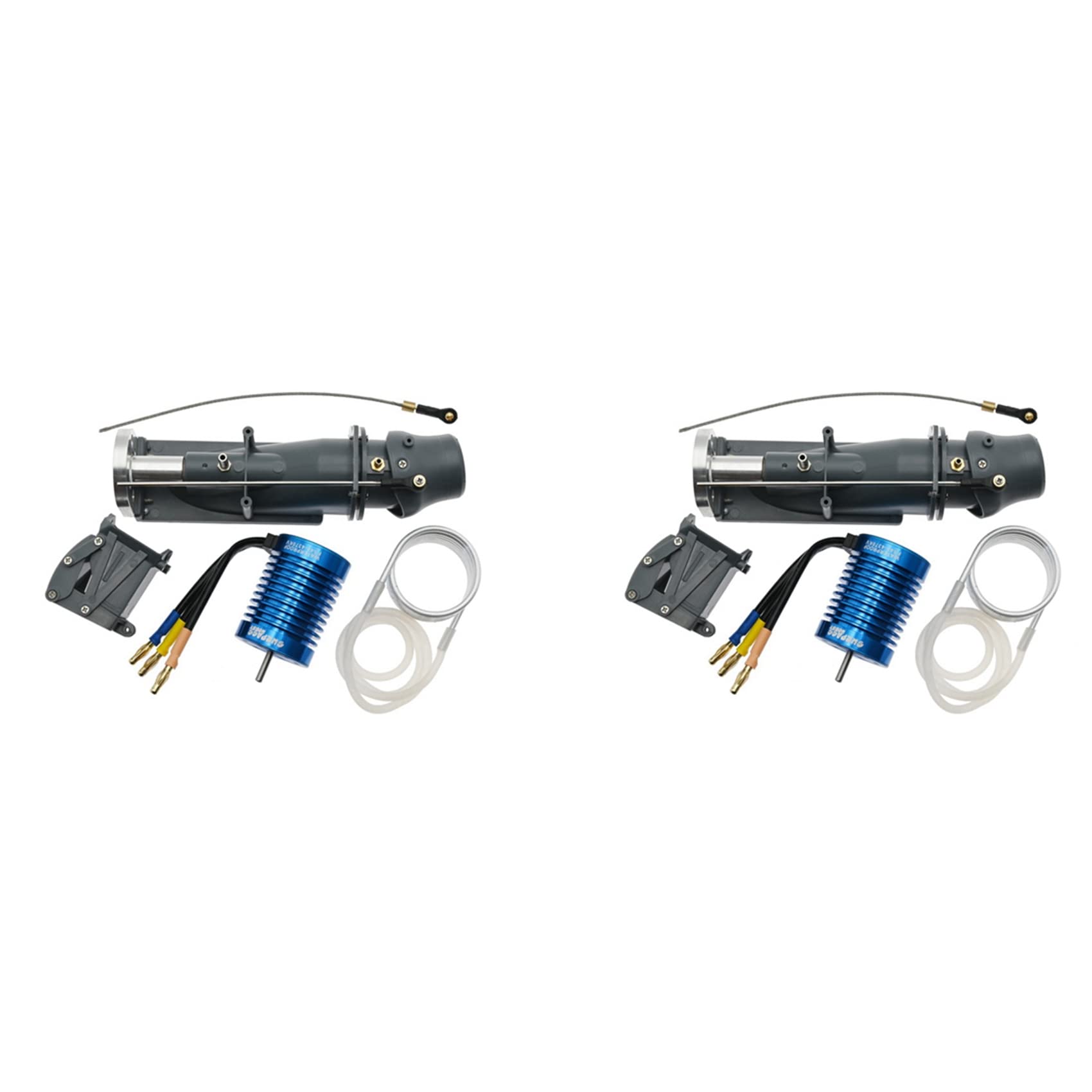 2X Water Jet Thruster Power Sprayer Pump Water Jet Pump mit 3650 Brushless Motor + Water Cooling Jacket für RC Jet Boat