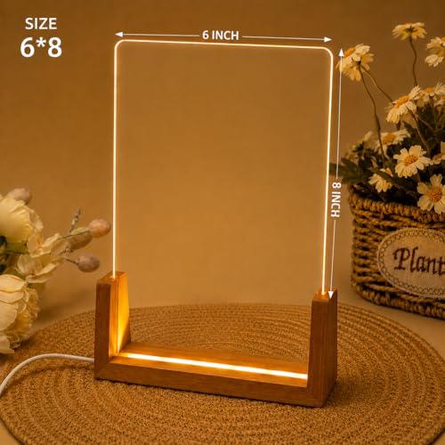 Image of Custom Photo Collage LED Lamp, Personalised Acrylic Night Light, Warm White, Modern Style, Anniversary and Birthday Gift for Couples and Friends (Design 5)
