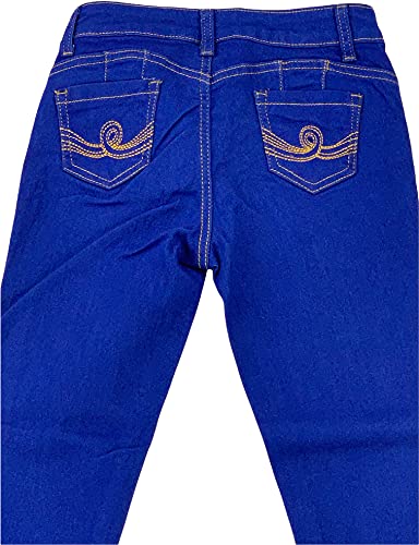 Image of ToBeInStyle Girl's Denim Easy Styling Classic Timeless Everyday Jeans Zip-Up Closure