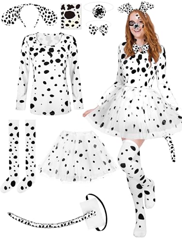 Costume dalmatien manches longues idéal pour soirée cosplay et Halloween
