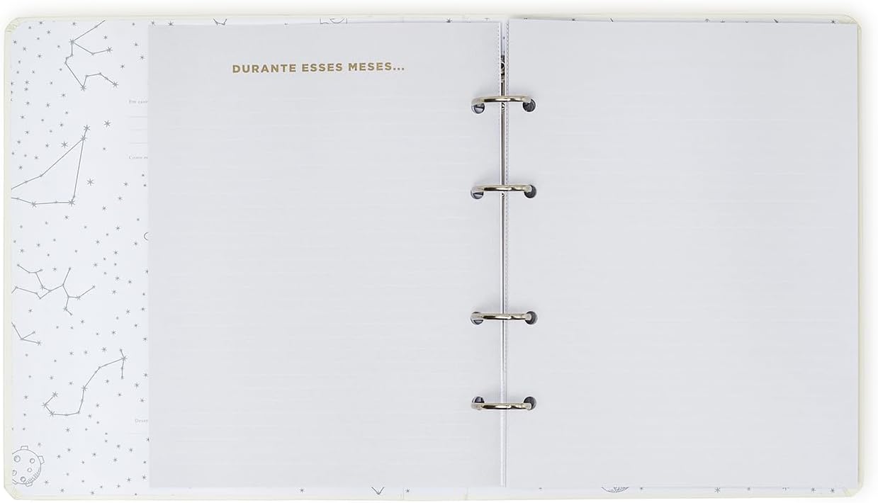 Livro Álbum Argolado Do Bebê 18X24 Off White, Cicero