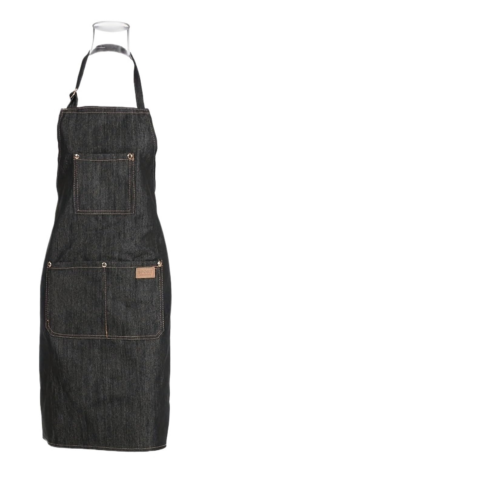 Delantal de herramientas vaquero ligero con bolsillos, delantal lona encerado impermeable for hombres y mujeres, trabajo ajustable, 2 uds Para Hogar