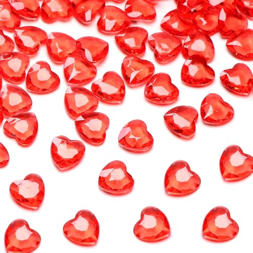 Sweelov 500pcs cœur en cristaux Saint-Valentin décoratifs à disperser 12 mm Acrylique pour...