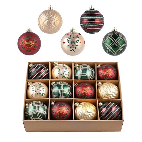 Valery Madelyn Weihnachtskugeln,12stück 8cm Christbaumkugeln...