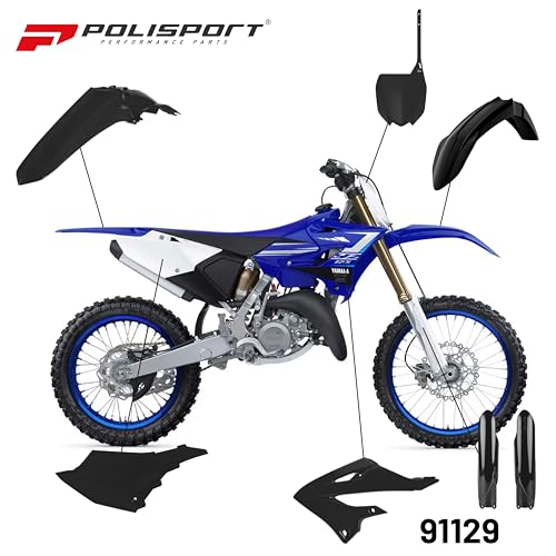 Polisport 91129 - Polisport Mx Plastic Replica Kit Per Chi Cerca La Qualità Oem Per Moto Yamaha In Colore Nero - 5