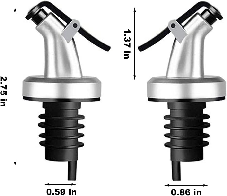 10 Pack Oil Spouts, Olive Oil Vinegar Bottle Stopper Dispenser with Tube Brush, Leakproof Bottle Spouts for Salad, Sauce, Soy, Etc image 3