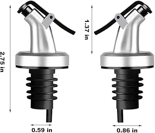 Miniatura 3 de Paquete de 10 boquillas de aceite, dispensador de tapón de botella de vinagre de aceite de oliva con cepillo de tubo, boquillas de botella a prueba