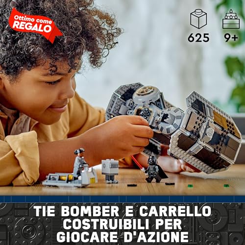 Star Wars 75347 TIE Bomber - Modello di Astronave Giocattolo con un Droide Gonk e la Minifigure di Darth Vader con Spada Laser - Regalo per Bambini da 9 Anni in su - Lego - Immagine 1