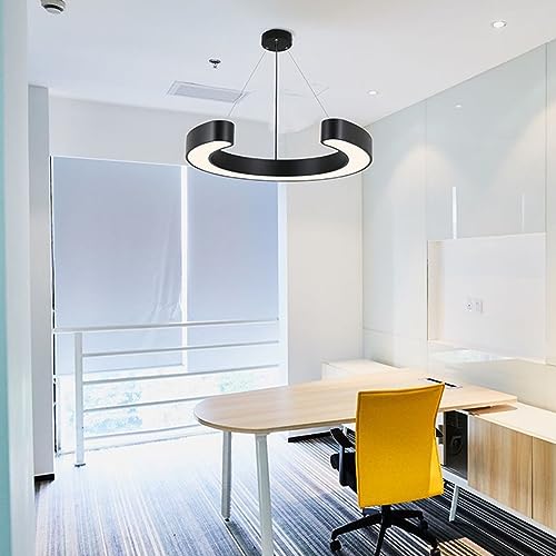 Suspension réunion LED anti fatigue oculaire noire réglable de 100 cm