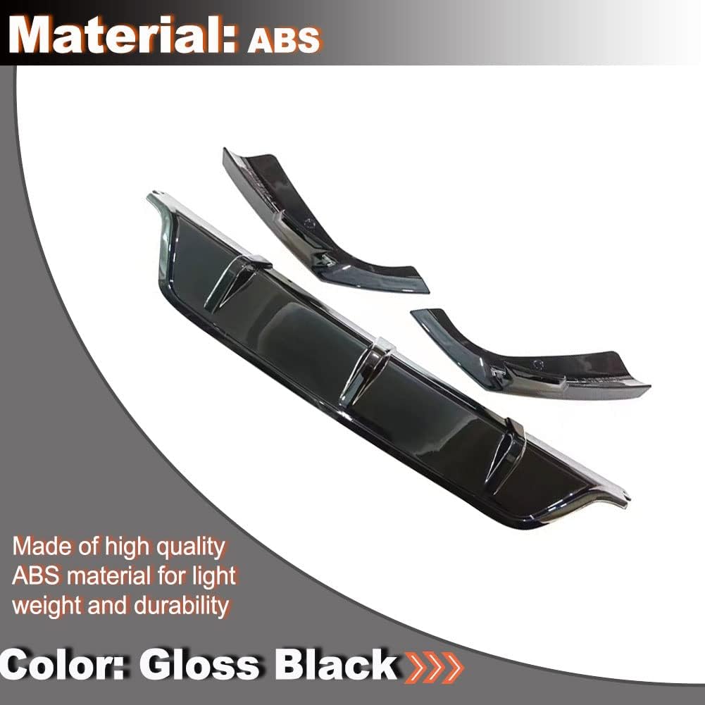 Gloss Black Rear Diffuser for BMW X6 G06 M Sport Utility 4-Door 2020-2022 ABS Auto Upper Bumper Lip Spoiler Body Kit Factory Outlet