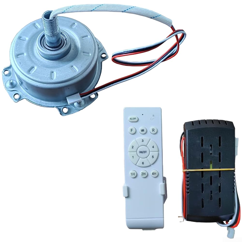 Bürstenloser Gleichstrommotor Inverter Motor 30W 6 Fernbedienung Motor Unsichtbarer Deckenventilator Lichtmotor Niederspannung Lüftermotor Leise Effizient Kupfermotor Ersatzkit (B)