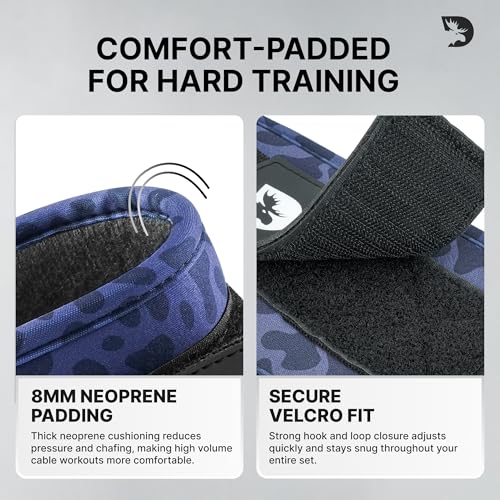 Image of DMoose Ankle Strap for Cable Machine - One Size Fit with Premium Padding, Workout Kickback Ankle Cuffs, Ankle Bands for Working Out, Booty Workouts, Leg Extension, Hip Abductors & Lower Body Exercises