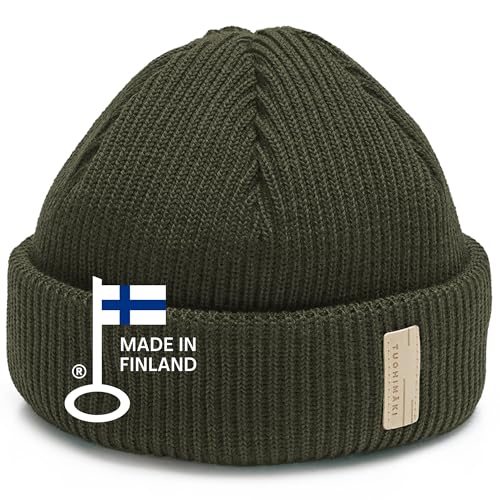 Bonnet d'hiver en laine mérinos fabriqué en Finlande - Chaleur premium 100% naturelle