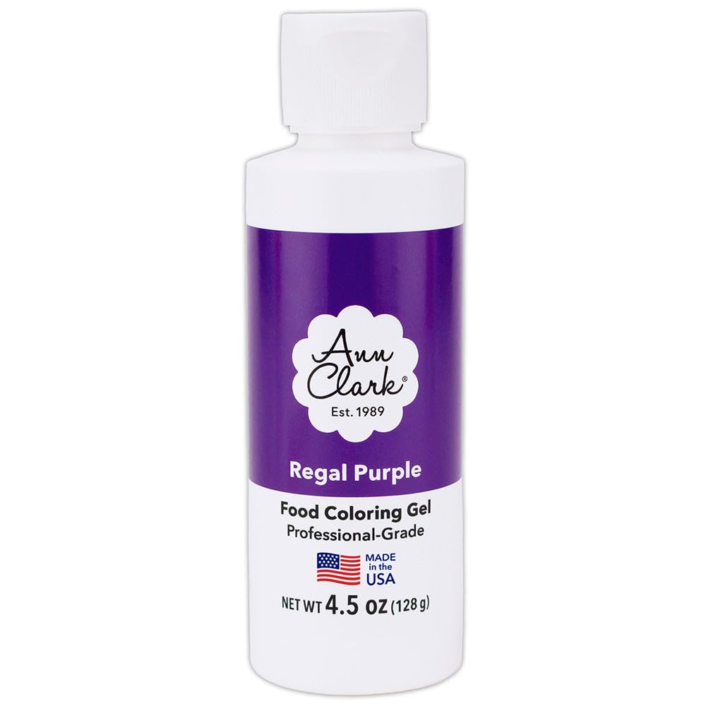 Ann Clark Regal Purple Food Coloring Gel Large 4.5 oz. Professional Grade Made in USA