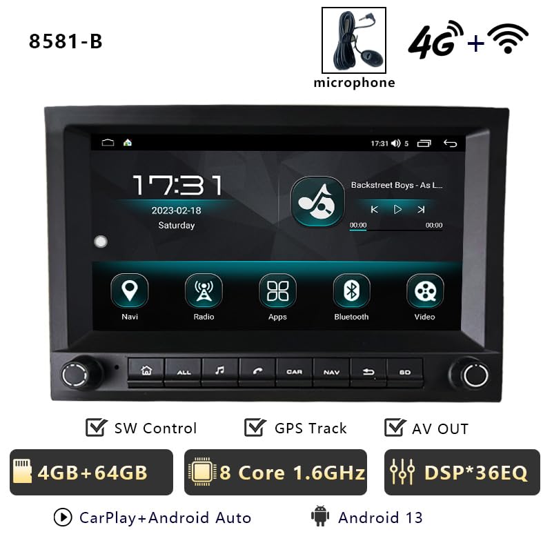 Amazon.com: 8581B 8core 4g+64g Car Radio Android 13 for 2003-2009