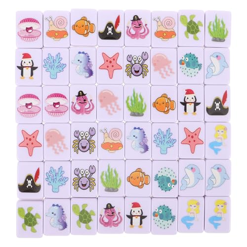 Set de Bloques Mahjong Animal Marino 48 Piezas miniatura 1