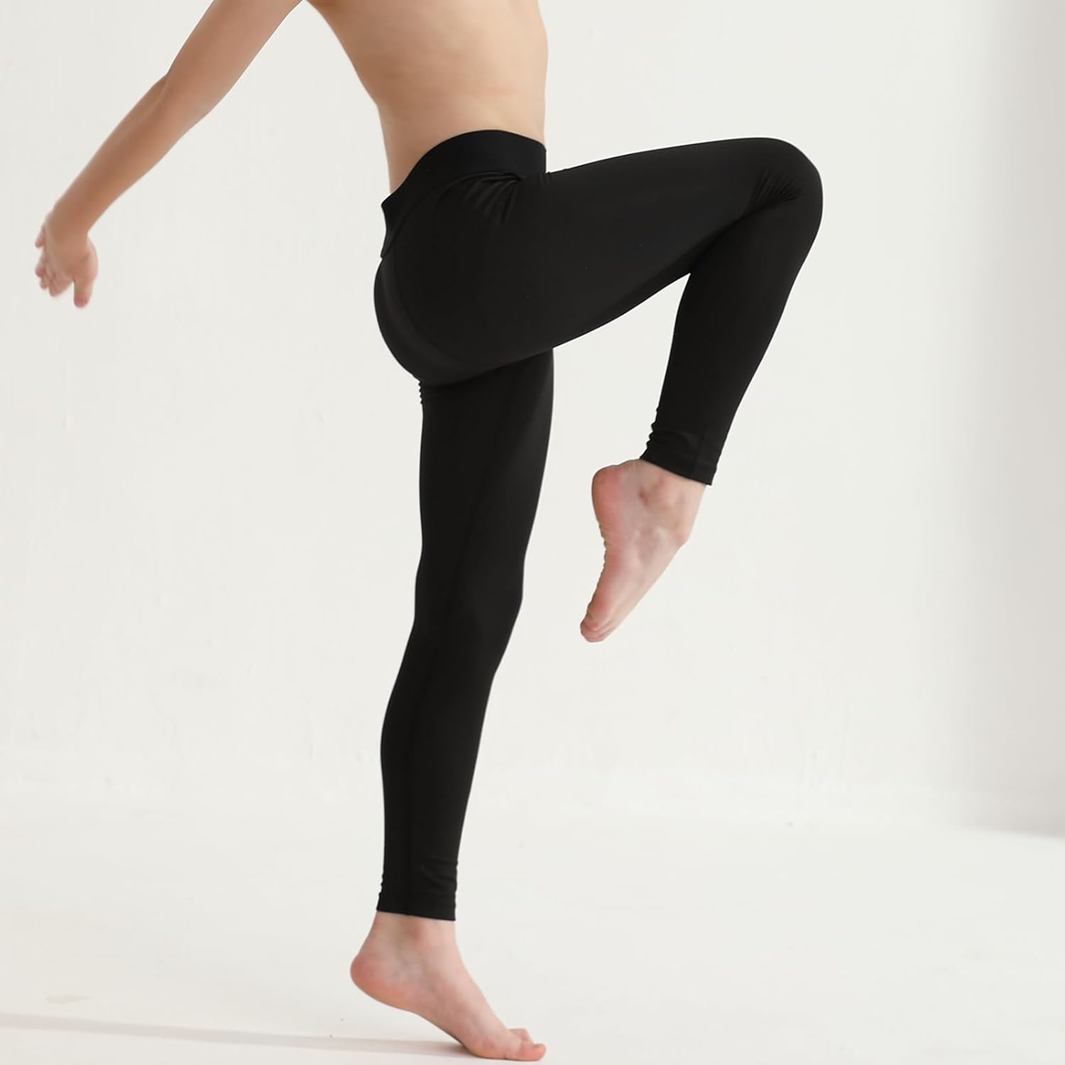 Boys Compression Pants 2 Pack, Youth Athletic Leggings Base Layer Tights for Sports Basketball Football Running 6-14T - Image 4