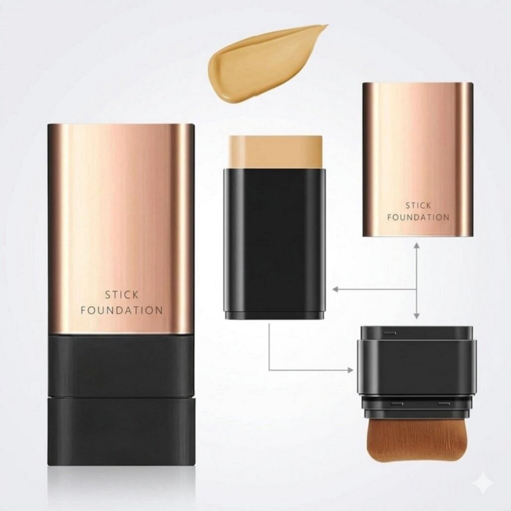 Buy ZILLTOYIN Foundation Stick With Brush – Full Coverage, Long