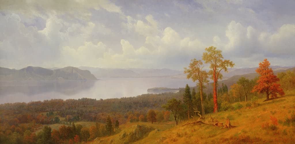 Cuadro lienzo decoración Hudson de Albert Bierstadt mural colorido salón dormitorio 60x90 5